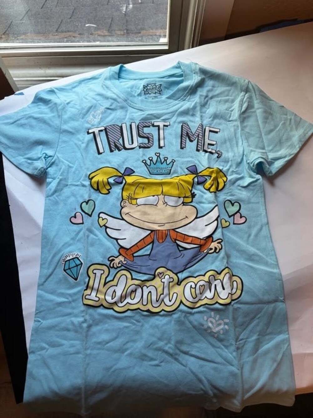 Nickelodeon Rugrats Angelica T-Shirt "Trust Me, I Don't Care" — Size Small